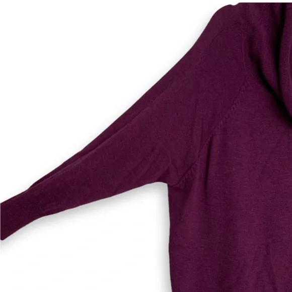 Eileen Fisher Sweater Tunic Turtleneck Merino Wool Oversized Purple Longline - Picture 3 of 10